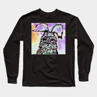 Patterned Fluffy Pastel English Angora Bunny Rabbit Long Sleeve T-Shirt